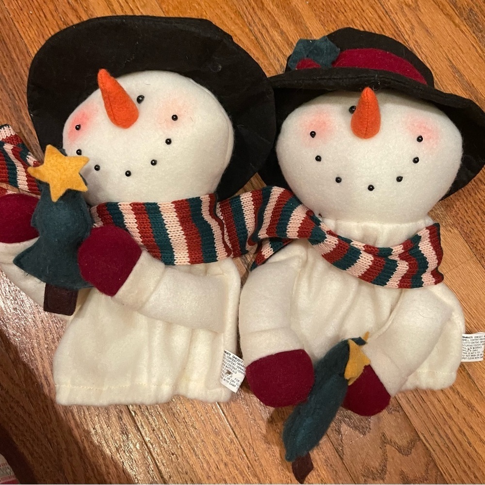Two Snowman Puppets - Lots Of Details